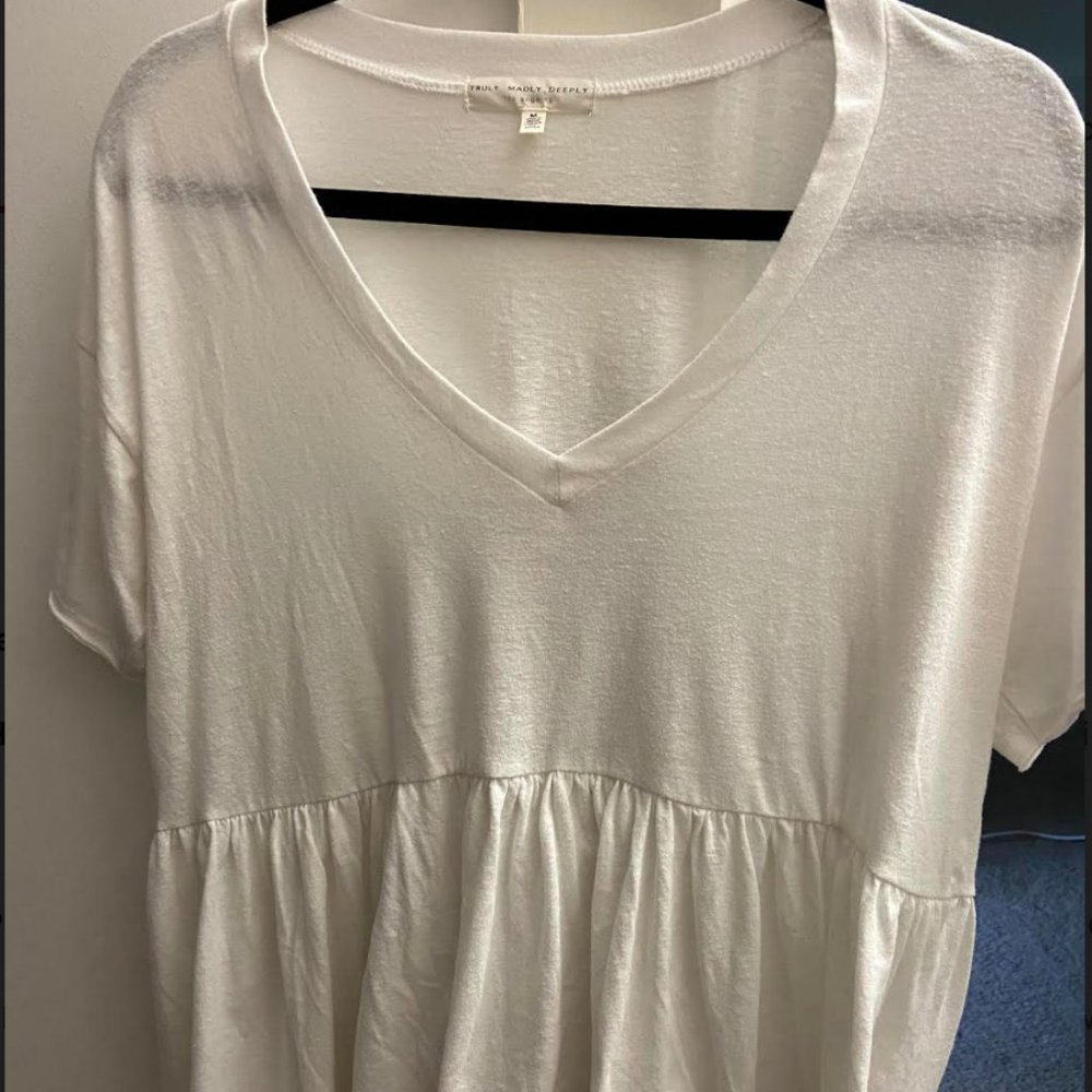 Urban Outfitters Deep V Peplum Top